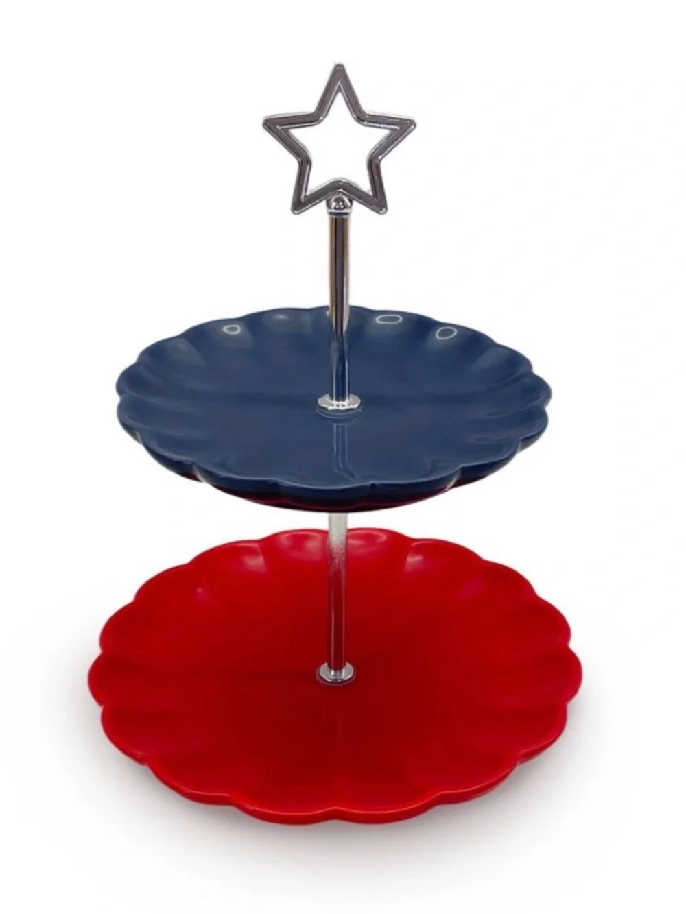 Two-Tier Red and Blue Ceramic Tiered Tray Target Bullseye’s Playground 2026